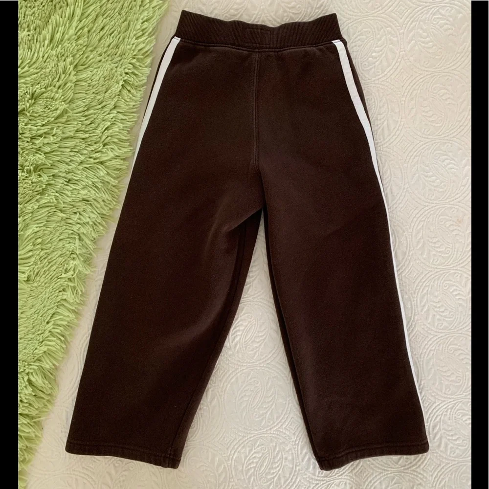 OshKosh B’Gosh Sweatpants Boys Size 6 Brown Striped Thick Comfortable Pockets
